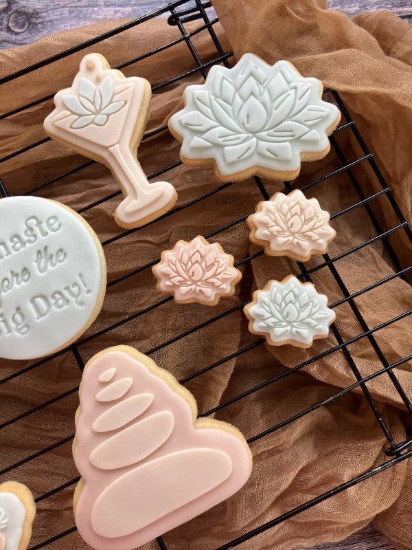 Miniature Lotus Flower Cookie Cutter and Fondant Embosser, Mini, Namaste, Yoga, Relax, Relaxation, Zen, Health, Calm, Self Care, Plant