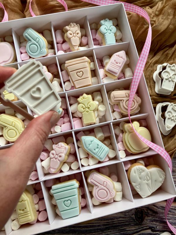 Set of 6 Miniature Cookie Cutters and Embossers, Teacher, Teaching, Thank You Teacher, Back To School, Stationery, Office