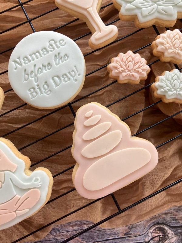 namaste 4 Namaste Before the Big Day Cookie Stamp, Hen Party, Yoga, Retreat, Zen, Relax, Chill, Pamper Day