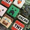 name 3 Minecraft Themed Name Cookie Cutter and Fondant Embosser, Personalised, Bespoke, Pixellated Name, Birthday