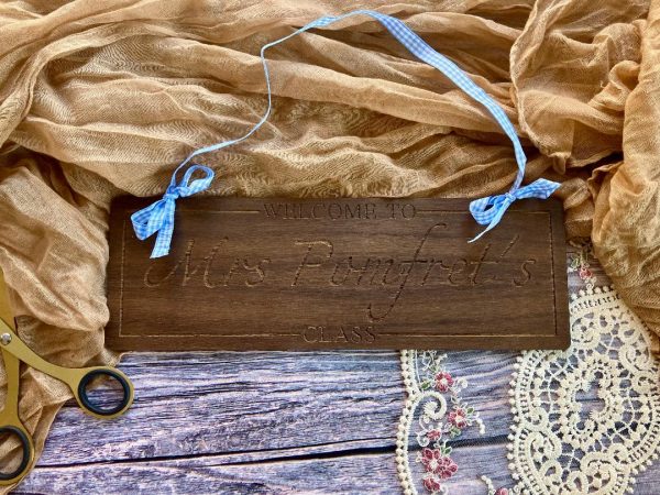 pom 2 Teacher Classroom Sign, Wooden Sign, Thank You Teacher, Teacher Appreciation, Bespoke Signage