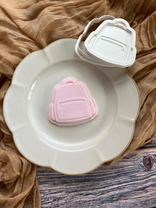 School Bag Cookie Cookie Cutter and Multi Pop Embosser School Bag Cookie Cookie Cutter and Multi Pop Embosser