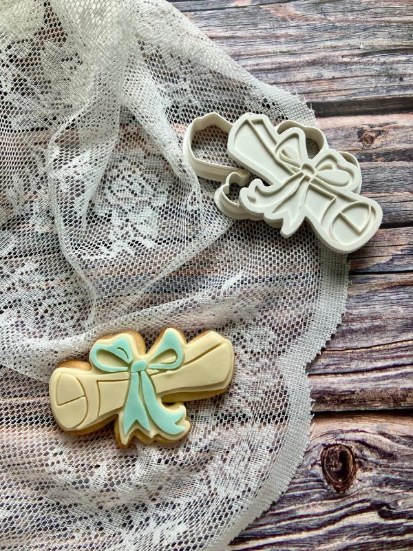 Scroll Cookie Cutter and Fondant Stamp