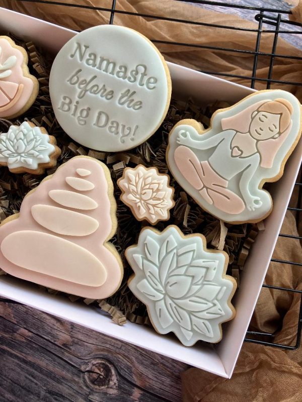 stones 4 Yoga Bride Cookie Cutter and Fondant Embosser, Namaste Before The Big Day, Yoga, Relax, Relaxation, Zen, Health, Calm, Self Care