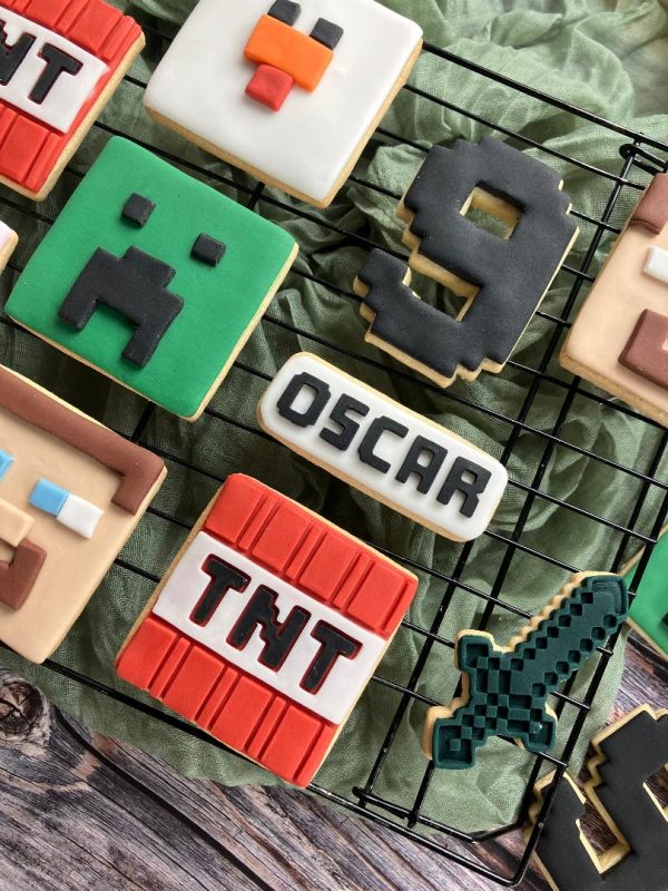 sword 4 Minecraft Sword Cookie Cutter and Fondant Embosser, Pixellated Sword, Gaming