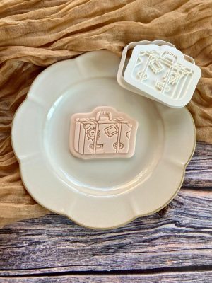 Suitcase Cookie Cutter and Fondant Embosser