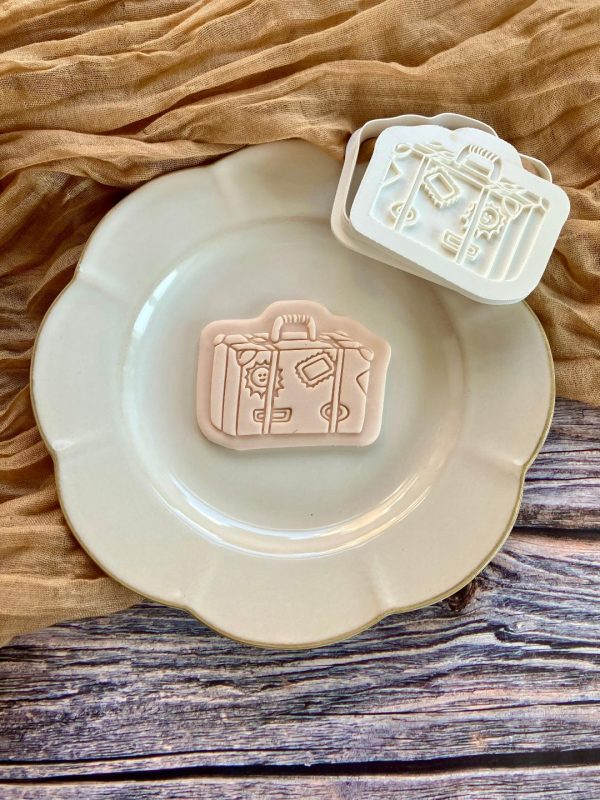 Suitcase Cookie Cutter and Fondant Embosser