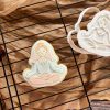 yoga 1 Yoga Bride Cookie Cutter and Fondant Embosser, Namaste Before The Big Day, Yoga, Relax, Relaxation, Zen, Health, Calm, Self Care