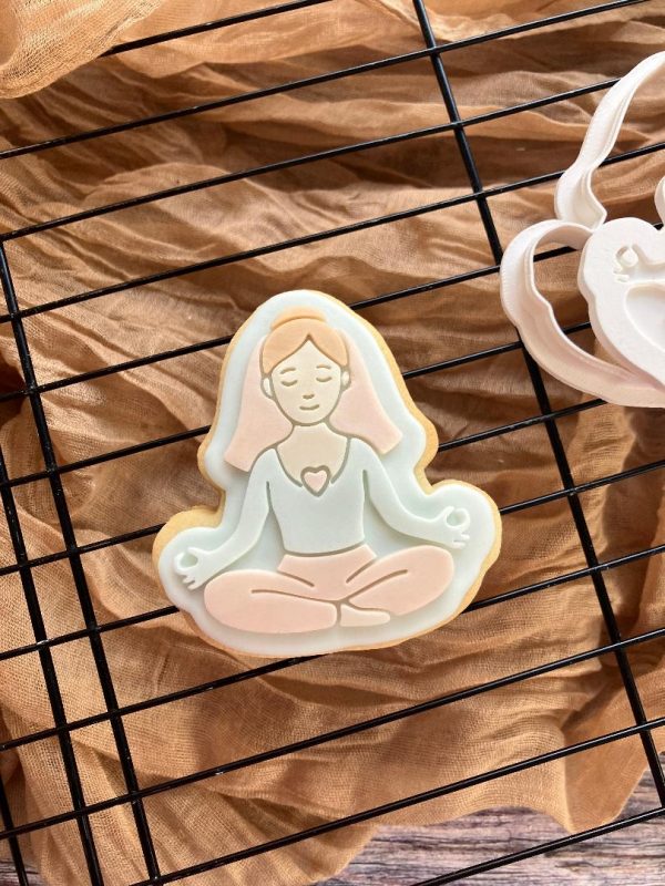 Yoga Bride Cookie Cutter and Fondant Embosser Yoga Bride Cookie Cutter and Fondant Embosser
