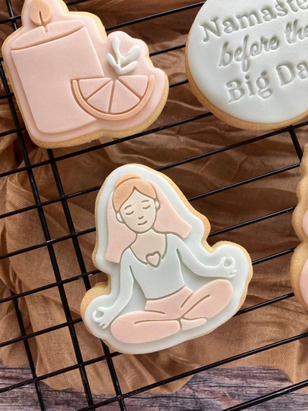 Yoga Bride Cookie Cutter and Fondant Embosser Yoga Bride Cookie Cutter and Fondant Embosser