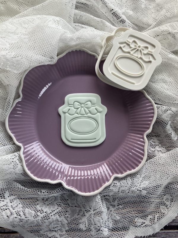 IMG_7422 Jam Jar Cookie Cutter and Fondant Stamp Embosser, My Jam, Jammy