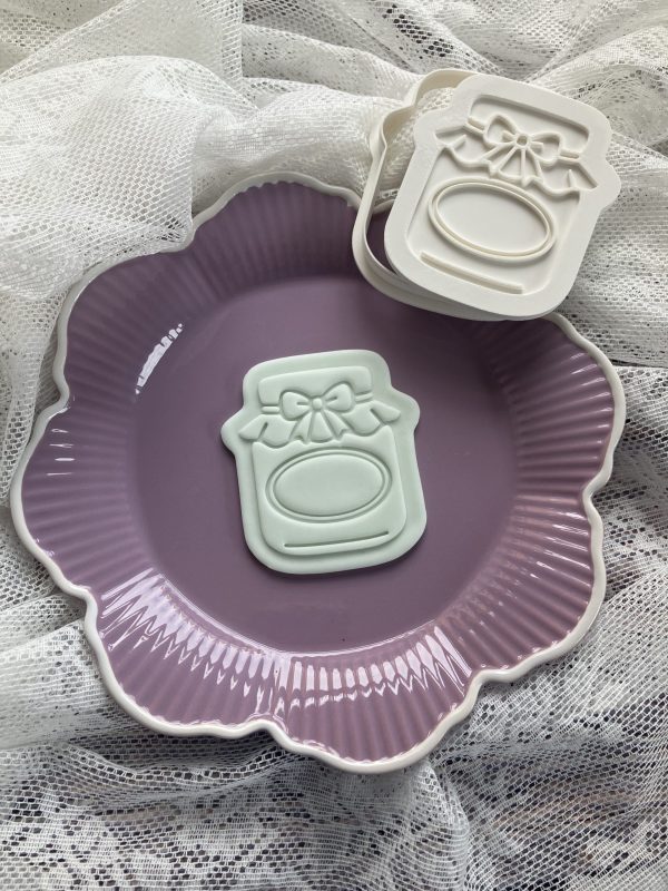 IMG_7423 Jam Jar Cookie Cutter and Fondant Stamp Embosser, My Jam, Jammy