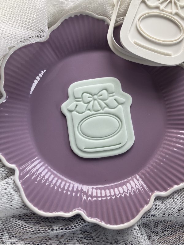 IMG_7425 Jam Jar Cookie Cutter and Fondant Stamp Embosser, My Jam, Jammy