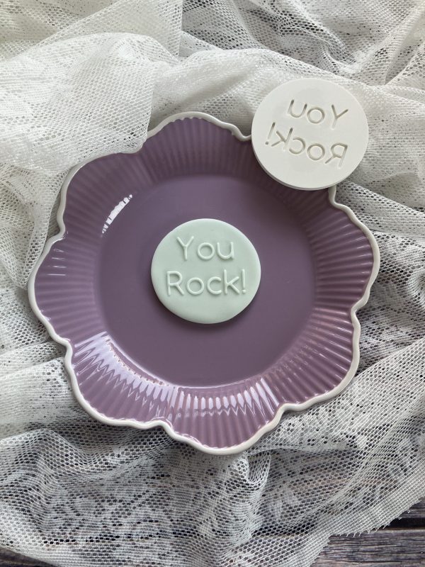 You Rock Fondant Stamp Embosser, Teacher, Thankyou, Thank You, Teacher Appreciation