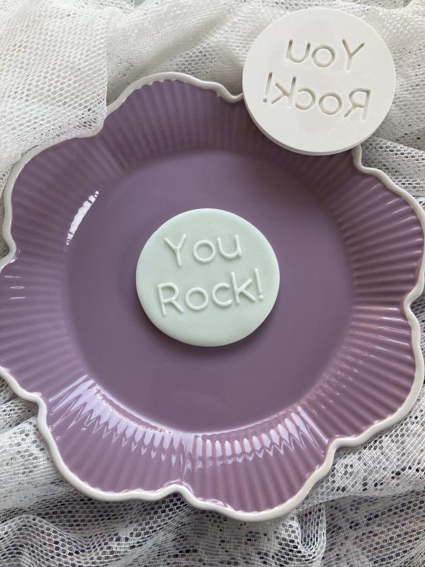 You Rock Fondant Stamp Embosser, Teacher, Thankyou, Thank You, Teacher Appreciation