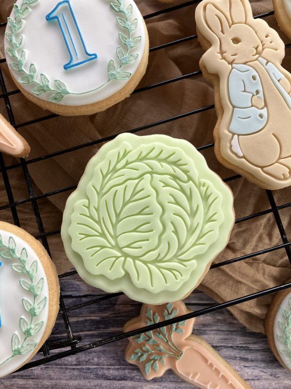 IMG_8569 Cabbage cookie cutter and fondant embosser with cabbage design