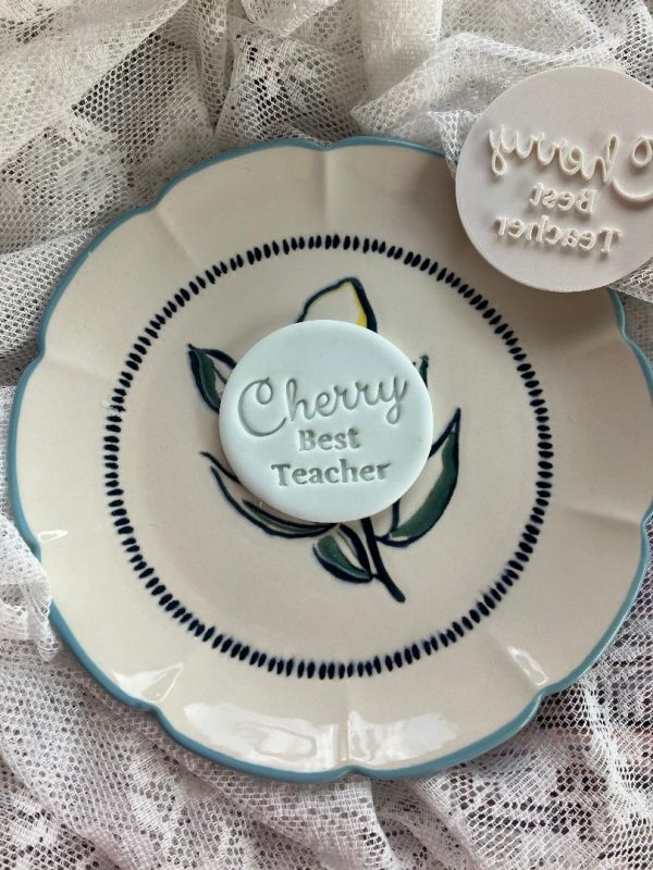 cHERRY teacher Cherry Best Teacher Cookie Stamp – Thank You Teacher Appreciation
