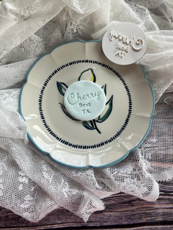 Cherry Best TA Cookie Stamp – Thank You Teaching Assistant Appreciation