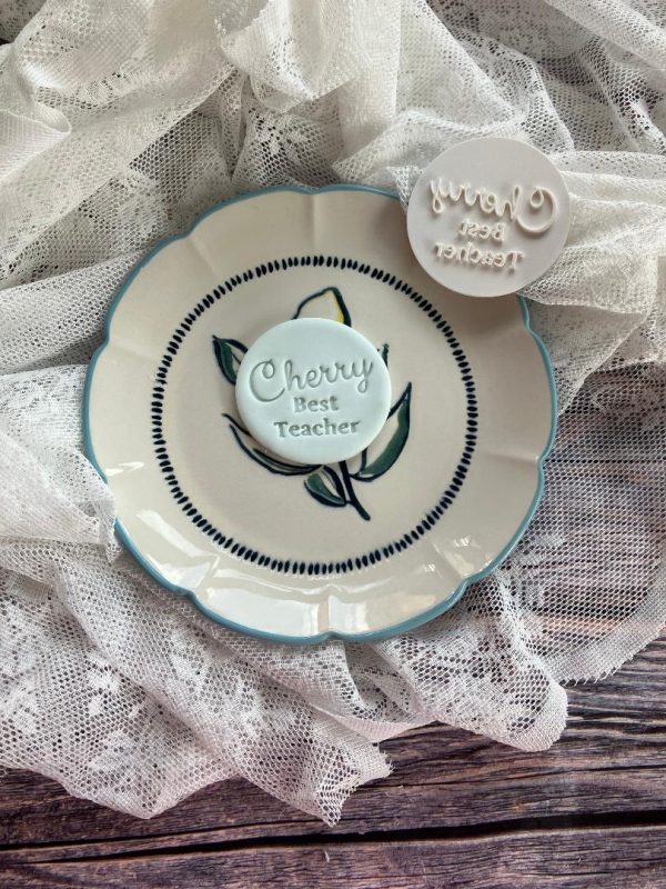 Cherry Best Teacher Cookie Stamp Cherry Best Teacher Cookie Stamp