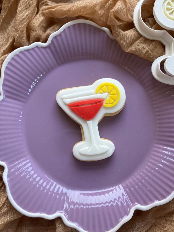 Cocktail Cookie Cutter & Fondant Stamp – Cosmo Party