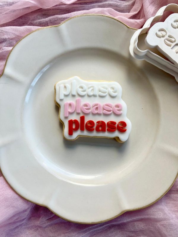 Please Please Please Cookie Cutter and Fondant Stamp Embosser, Sabrina Carpenter