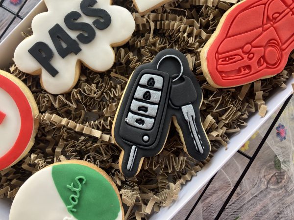 IMG_8848 Car Keys Cookie Cutter and Fondant Embosser – Fun Biscuit Stamp for New Car Gifts, Driving Test Passes, and Birthday Bakes