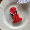 Spider Hero Head Cookie Cutter & Fondant Embosser – Webbed Mask Design (8cm)