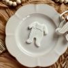 2 Babygro Cookie Cutter & Fondant Embosser β Textured Baby Outfit Design (8cm)