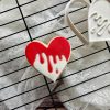 Bleeding Heart Cookie Cutter β Vampire Halloween Embosser (8cm) 8cm heart cookie cutter and fondant embosser with blood dripping detail for Halloween