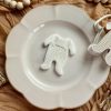 3 Babygro Cookie Cutter & Fondant Embosser β Textured Baby Outfit Design (8cm)