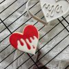 3 Bleeding Heart Cookie Cutter & Fondant Embosser β Vampire Halloween Design (8cm)