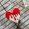 4 Bleeding Heart Cookie Cutter & Fondant Embosser β Vampire Halloween Design (8cm)