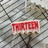 4 “Thirteen” Cookie Cutter & Fondant Embosser – Blood Drip Font Halloween Design (8cm)