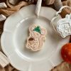 Mouse Holding an Acorn Cookie Cutter & Fondant Embosser – Autumn/Winter Design (8cm)