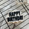 Happy Birthday Cookie Cutter – Blood Drip Gothic Font (8cm) 8cm Happy Birthday cookie cutter and fondant embosser in gothic blood-dripping font