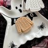jump 2 Cosy Chunky Sweater Cookie Cutter & Fondant Embosser โ Autumn/Winter Design (8cm)