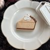 Pumpkin Pie Slice Cookie Cutter & Fondant Embosser – Autumn Baking Design (8cm)