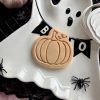 Pumpkin Cookie Cutter & Fondant Embosser – Autumn & Halloween Design (8cm)